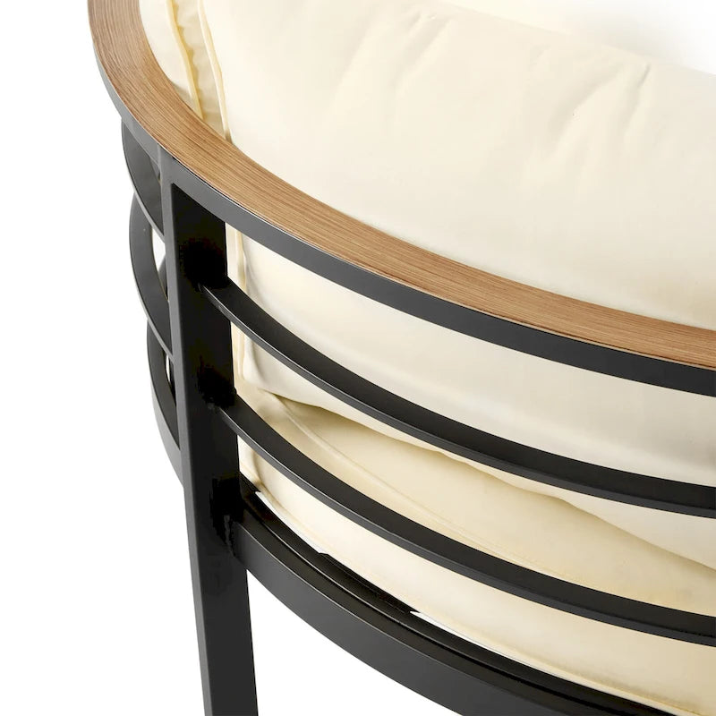 Ensemble de canapés d'angle modernes pour extérieur, salon de jardin, ensemble de conversation extérieur avec coussins