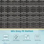 Ensemble de mobilier de patio Costway 4 pièces avec coussins lavables et matelas en verre trempé - 4 pièces