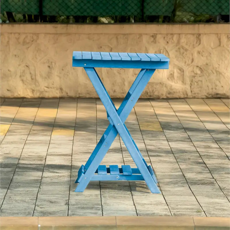 Table de bar pliante d'extérieur Patagonia entièrement assemblée, en PEHD recyclé résistant aux intempéries