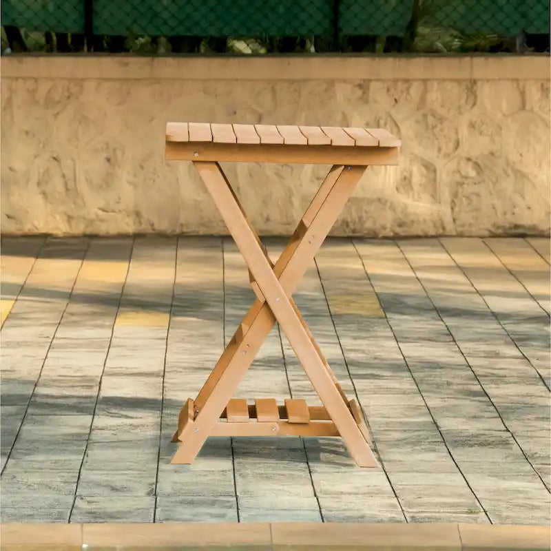 Table de bar pliante d'extérieur Patagonia entièrement assemblée, en PEHD recyclé résistant aux intempéries