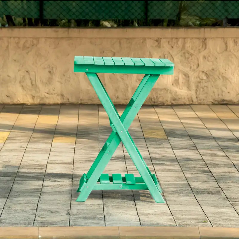 Table de bar pliante d'extérieur Patagonia entièrement assemblée, en PEHD recyclé résistant aux intempéries