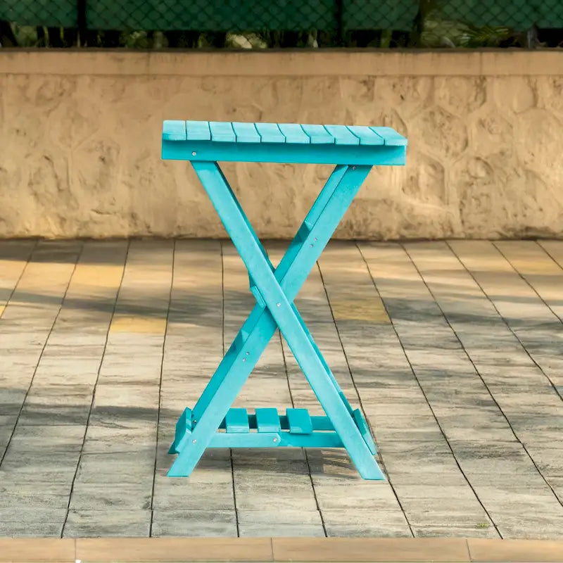 Table de bar pliante d'extérieur Patagonia entièrement assemblée, en PEHD recyclé résistant aux intempéries