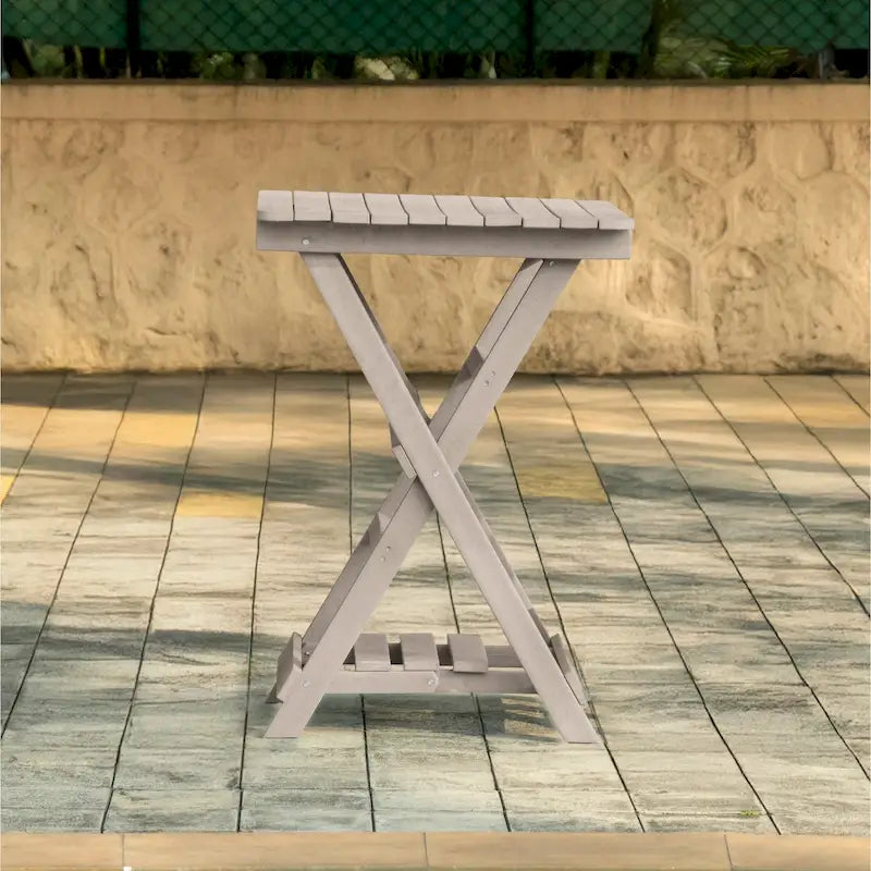 Table de bar pliante d'extérieur Patagonia entièrement assemblée, en PEHD recyclé résistant aux intempéries