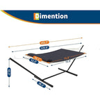 Hamac double robuste pour 2 personnes, avec cadre en acier pliable