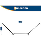 Hamac double robuste pour 2 personnes, avec cadre en acier pliable