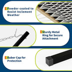 Hamac double robuste pour 2 personnes, avec cadre en acier pliable