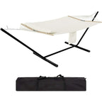 Hamac double robuste pour 2 personnes, avec cadre en acier pliable