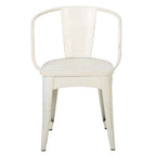 Ensemble de salle à manger d'extérieur Rune 3 pièces, 1 table ronde, 2 chaises, fer blanc