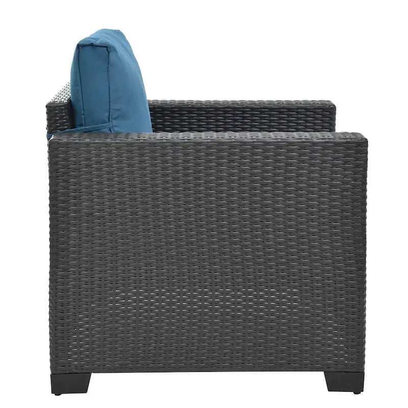 Ensemble de mobilier de jardin 10 pièces, canapé d'angle en rotin pour terrasse, ensemble de conversation résistant aux intempéries avec coussins et table basse