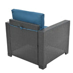 Ensemble de mobilier de jardin 10 pièces, canapé d'angle en rotin pour terrasse, ensemble de conversation résistant aux intempéries avec coussins et table basse