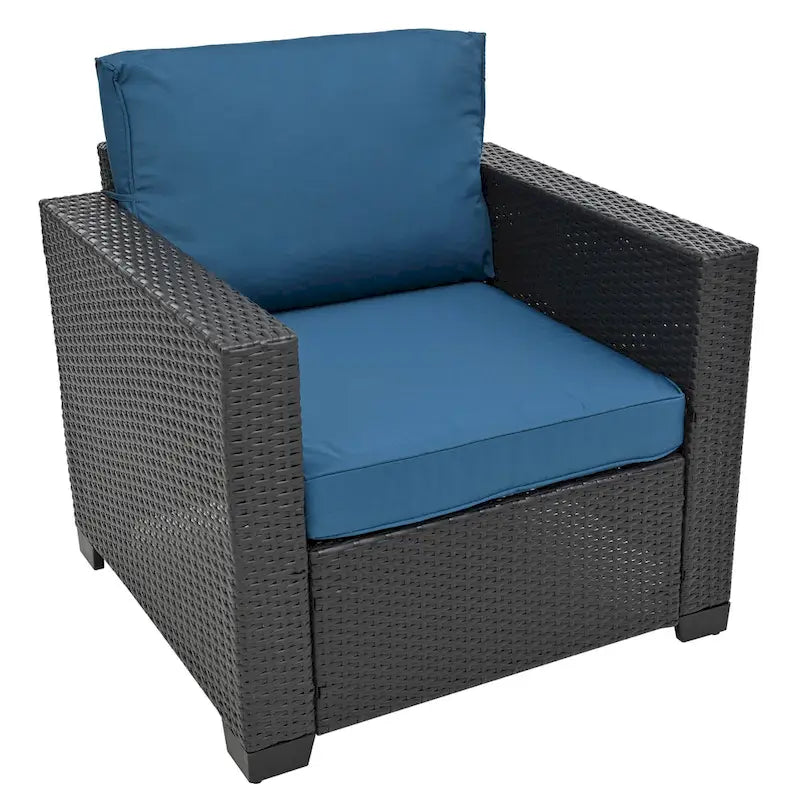 Ensemble de mobilier de jardin 10 pièces, canapé d'angle en rotin pour terrasse, ensemble de conversation résistant aux intempéries avec coussins et table basse