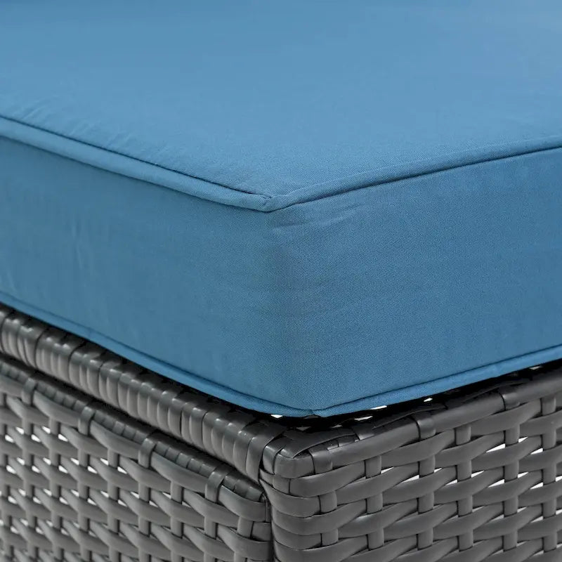 Ensemble de mobilier de jardin 10 pièces, canapé d'angle en rotin pour terrasse, ensemble de conversation résistant aux intempéries avec coussins et table basse