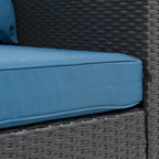 Ensemble de mobilier de jardin 10 pièces, canapé d'angle en rotin pour terrasse, ensemble de conversation résistant aux intempéries avec coussins et table basse