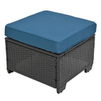 Ensemble de mobilier de jardin 10 pièces, canapé d'angle en rotin pour terrasse, ensemble de conversation résistant aux intempéries avec coussins et table basse