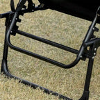 Chaise longue inclinable Outsunny, transat portable, lit de camp pliant avec dossier réglable et oreiller amovible