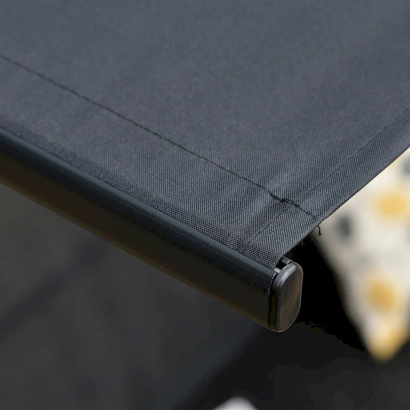 Balancelle de jardin Outsunny avec auvent, banc deux places avec auvent inclinable réglable, accoudoirs et tissu en maille respirante pour le jardin