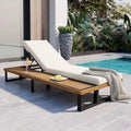 Chaise longue de patio avec dossier réglable en 5 positions