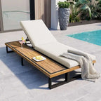 Chaise longue de patio avec dossier réglable en 5 positions