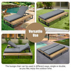 Chaise longue de patio avec dossier réglable en 5 positions