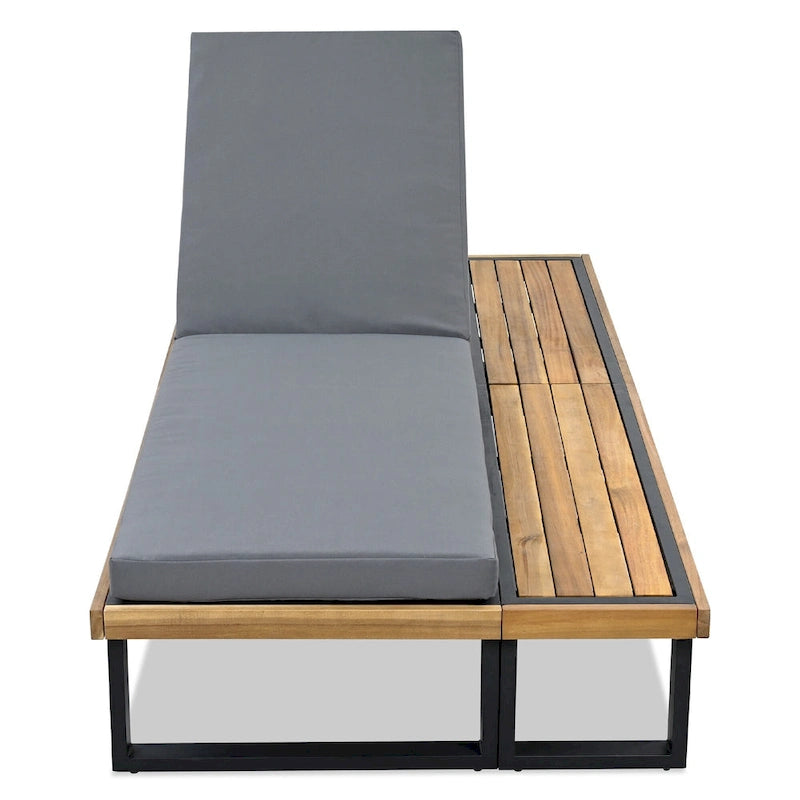 Chaise longue de patio avec dossier réglable en 5 positions