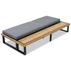 Chaise longue de patio avec dossier réglable en 5 positions