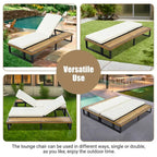 Chaise longue de patio avec dossier réglable en 5 positions
