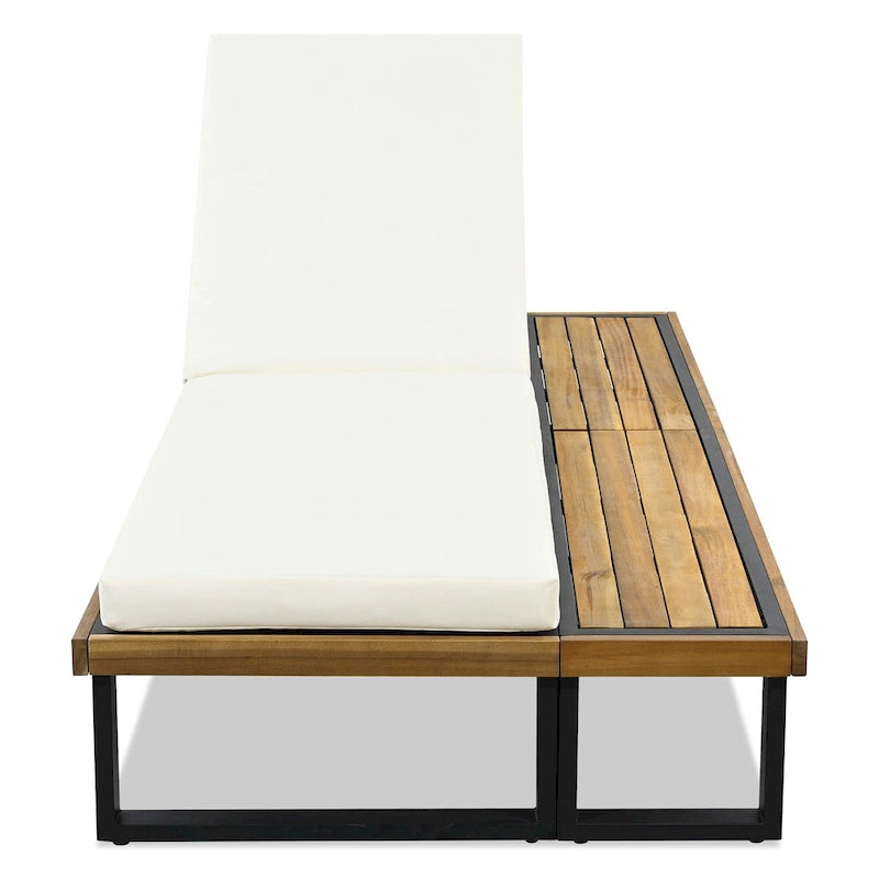 Chaise longue de patio avec dossier réglable en 5 positions