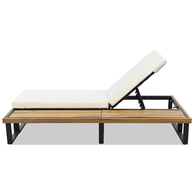 Chaise longue de patio avec dossier réglable en 5 positions