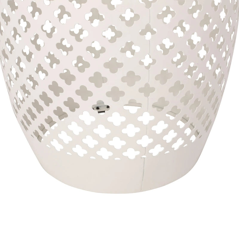 Table d'appoint en fer de 45 cm avec plateau en mosaïque style sud-ouest pour terrasse ou patio