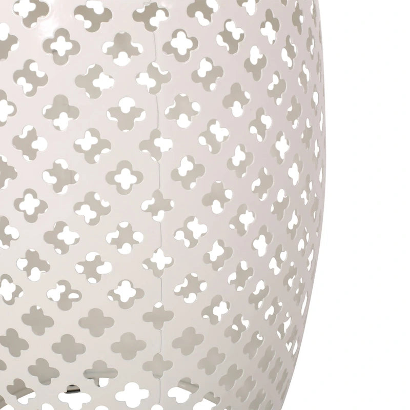 Table d'appoint en fer de 45 cm avec plateau en mosaïque style sud-ouest pour terrasse ou patio