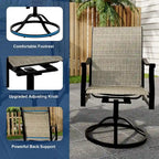 Lot de 2 chaises de salle à manger pivotantes d'extérieur avec dossier respirant en textilène