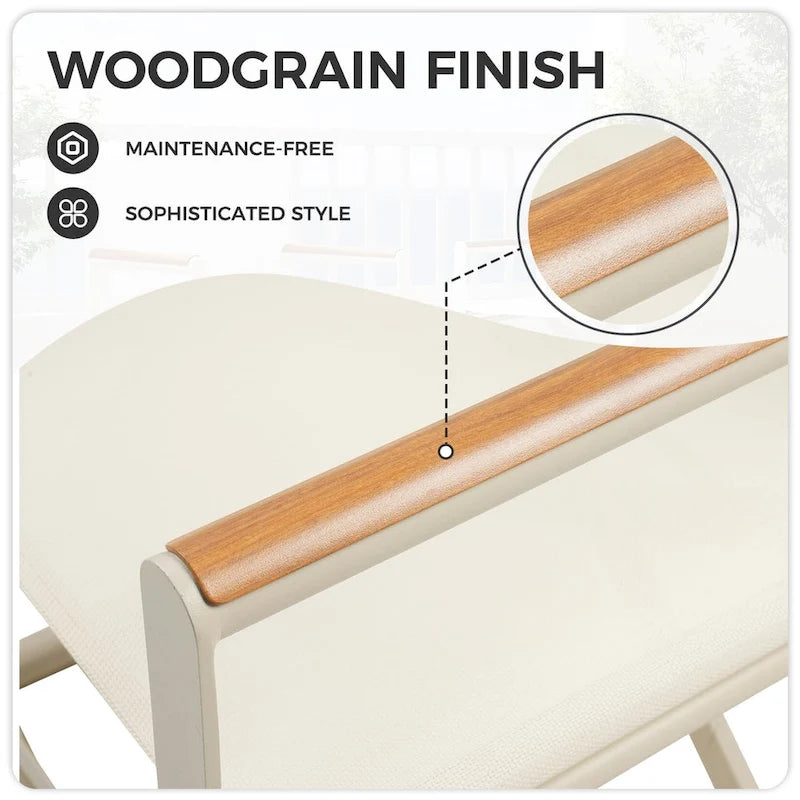 Lot de 2 chaises de réalisateur pliantes, assise en toile et accoudoirs imitation bois, noires