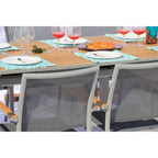 Ensemble de salle à manger d'extérieur Catania Grey Seagull 11 pièces en aluminium avec sangle couleur étain - Non disponible