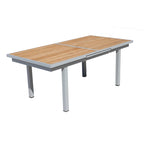 Ensemble de salle à manger d'extérieur Catania Grey Seagull 11 pièces en aluminium avec sangle couleur étain - Non disponible