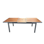 Ensemble de salle à manger d'extérieur Catania Grey Seagull 11 pièces en aluminium avec sangle couleur étain - Non disponible