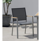 Ensemble de salle à manger d'extérieur Catania Grey Seagull 11 pièces en aluminium avec sangle couleur étain - Non disponible