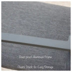 Ensemble de salle à manger d'extérieur Tropea 13 pièces en aluminium gris foncé avec sac de transport gris nuit - Non disponible