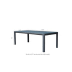 Ensemble de salle à manger d'extérieur Tropea 13 pièces en aluminium gris foncé avec sac de transport gris nuit - Non disponible