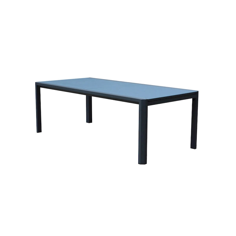 Ensemble de salle à manger d'extérieur Tropea 13 pièces en aluminium gris foncé avec sac de transport gris nuit - Non disponible