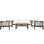 Ensemble de canapés d'angle d'extérieur 4 pièces