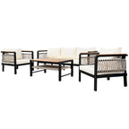 Ensemble de canapés d'angle d'extérieur 4 pièces