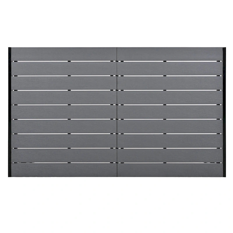 Ensemble de salle à manger d'extérieur 7 pièces, comprenant 6 chaises de patio empilables et une table rectangulaire pour patio ou balcon.