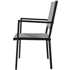 Ensemble de salle à manger d'extérieur 7 pièces, comprenant 6 chaises de patio empilables et une table rectangulaire pour patio ou balcon.