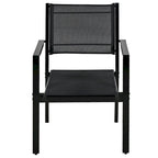 Ensemble de salle à manger d'extérieur 7 pièces, comprenant 6 chaises de patio empilables et une table rectangulaire pour patio ou balcon.