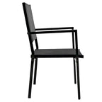 Ensemble de salle à manger d'extérieur 7 pièces, comprenant 6 chaises de patio empilables et une table rectangulaire pour patio ou balcon.