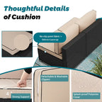 Ensemble de sièges sectionnels 8 pièces avec foyer