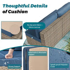 Ensemble de sièges sectionnels 8 pièces avec foyer