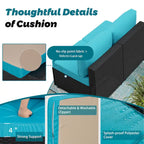 Ensemble de sièges sectionnels 8 pièces avec foyer