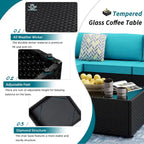 Ensemble de sièges sectionnels 8 pièces avec foyer