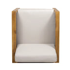 Fauteuils club d'extérieur en bois d'acacia, lot de 2